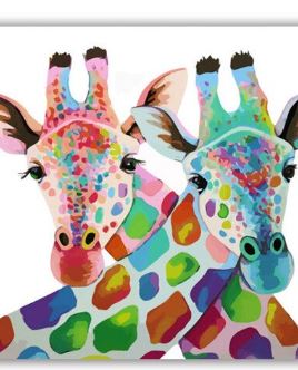 Colorful Giraffe Couple - Painting Kit