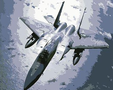 Fighter Jet - Paint by Numbers Kit