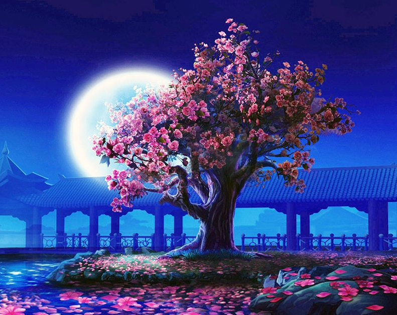 Moon And Tree