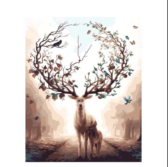 Nature Blessing Deers - Paint by Numbers Kit