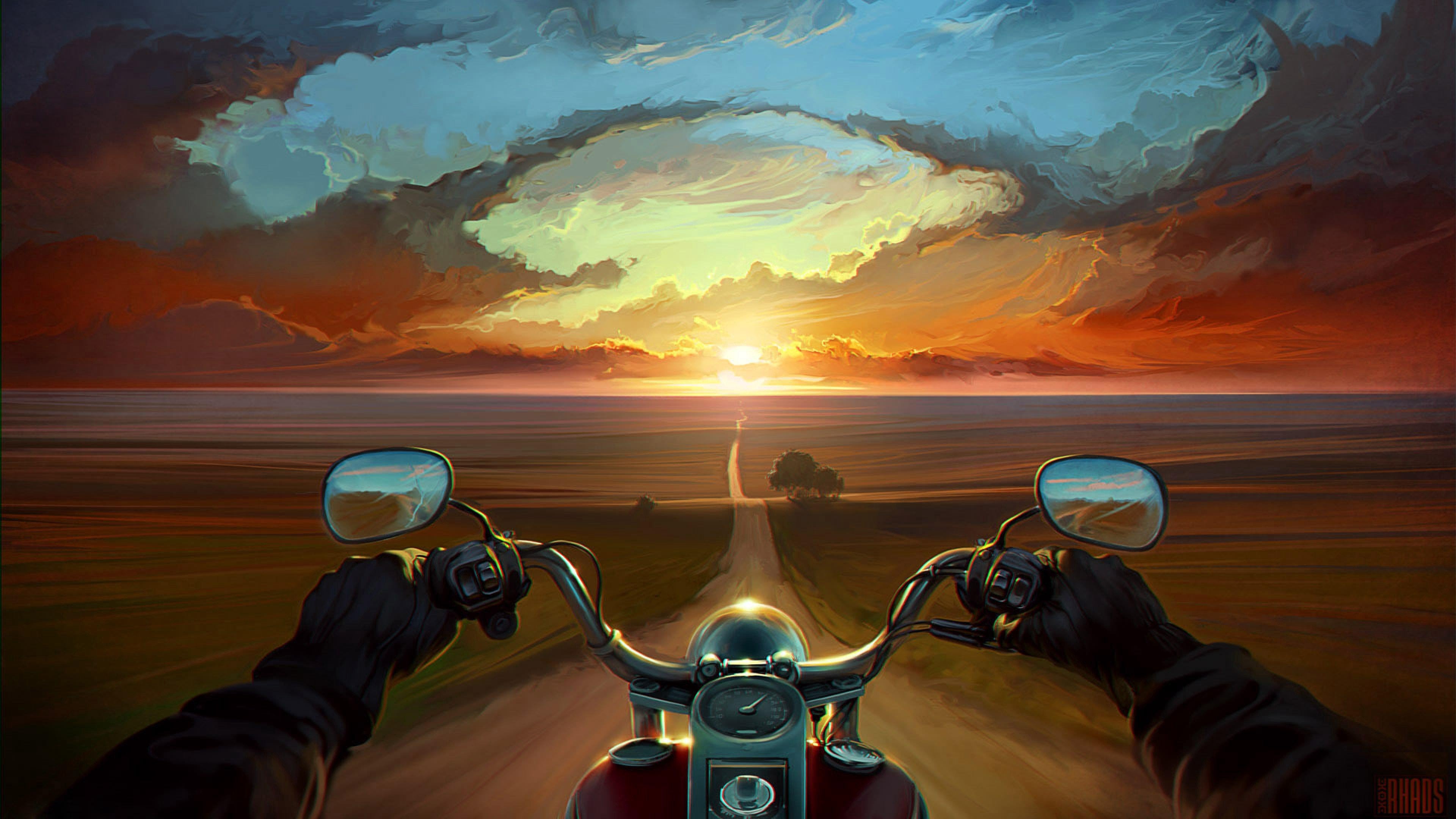 Bike nature Paint by number