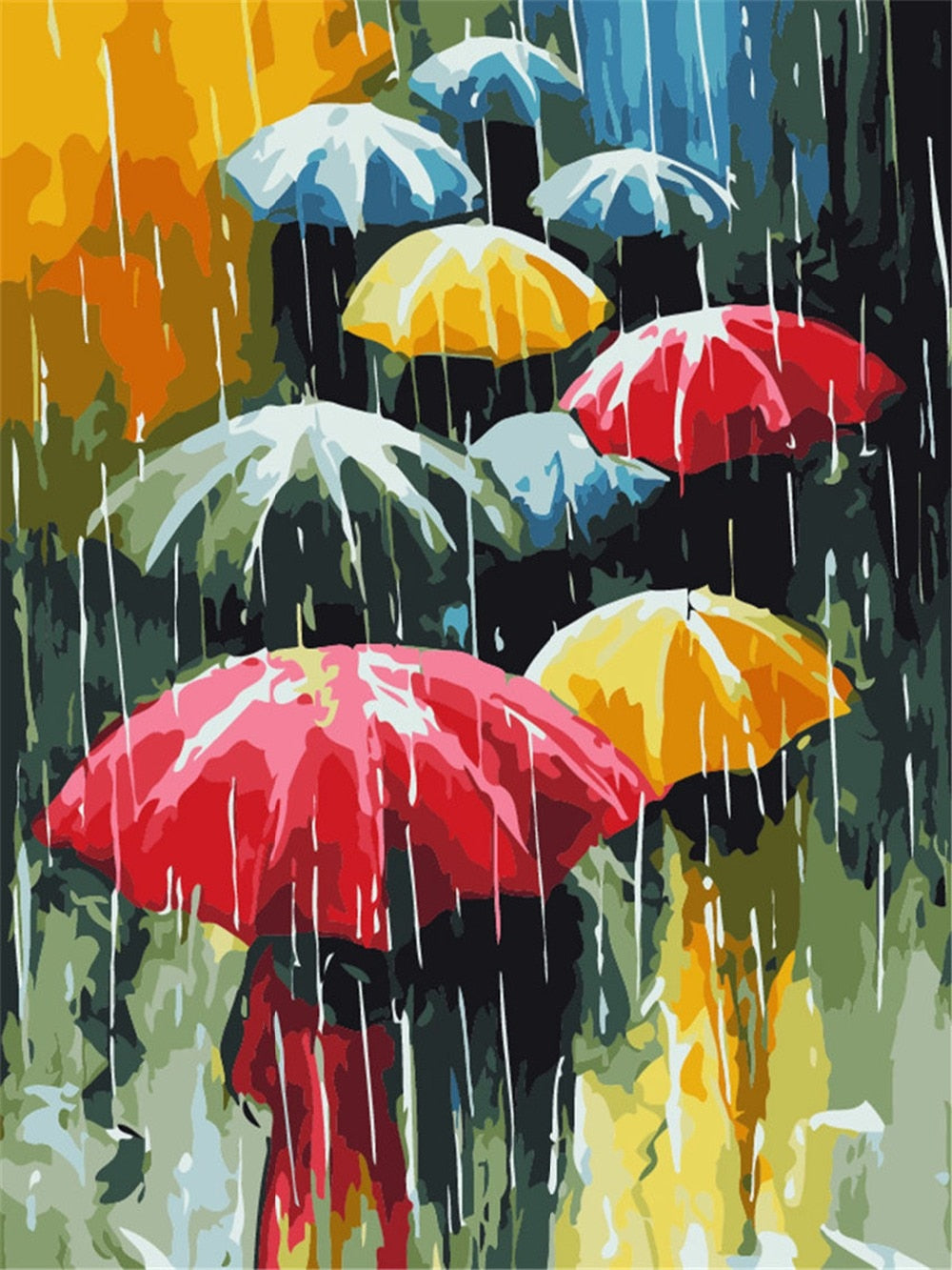 Multi Colour Umbrella Rain painting kit