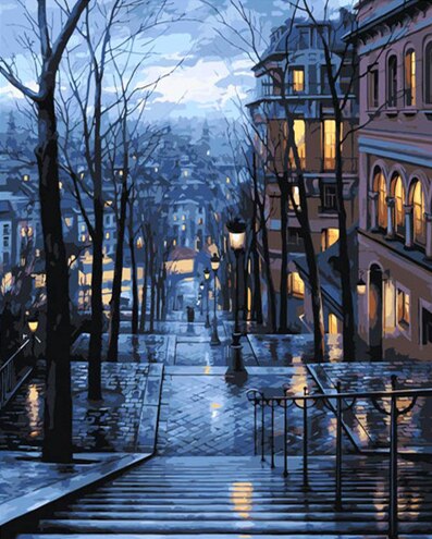 Paris At Night Painting Kit
