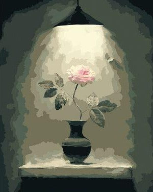 Pink Peony Lamp - Paint by Numbers Kit