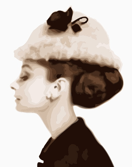 Lady In White Hat DIY kit