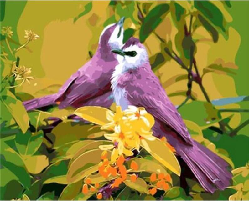 Birds On Tree painting
