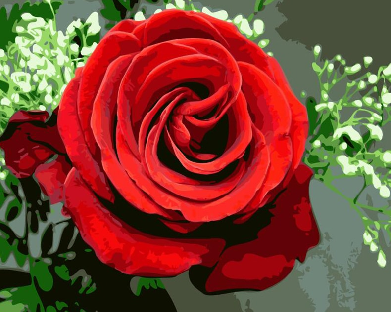 Red Rose DIY painting kit