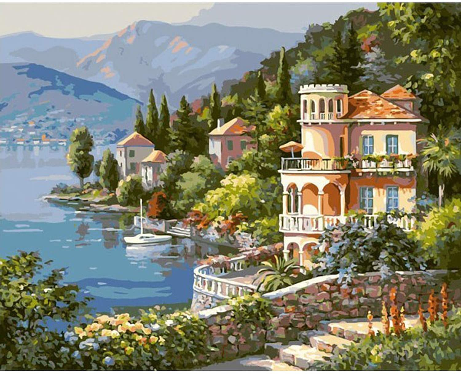River side Castle Painting