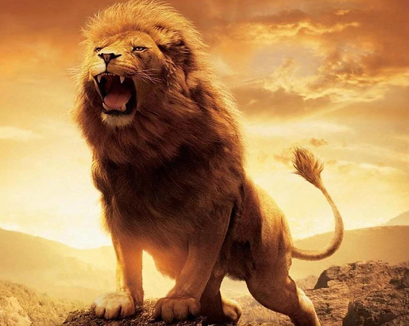 Roaring Lion Beautiful Painting