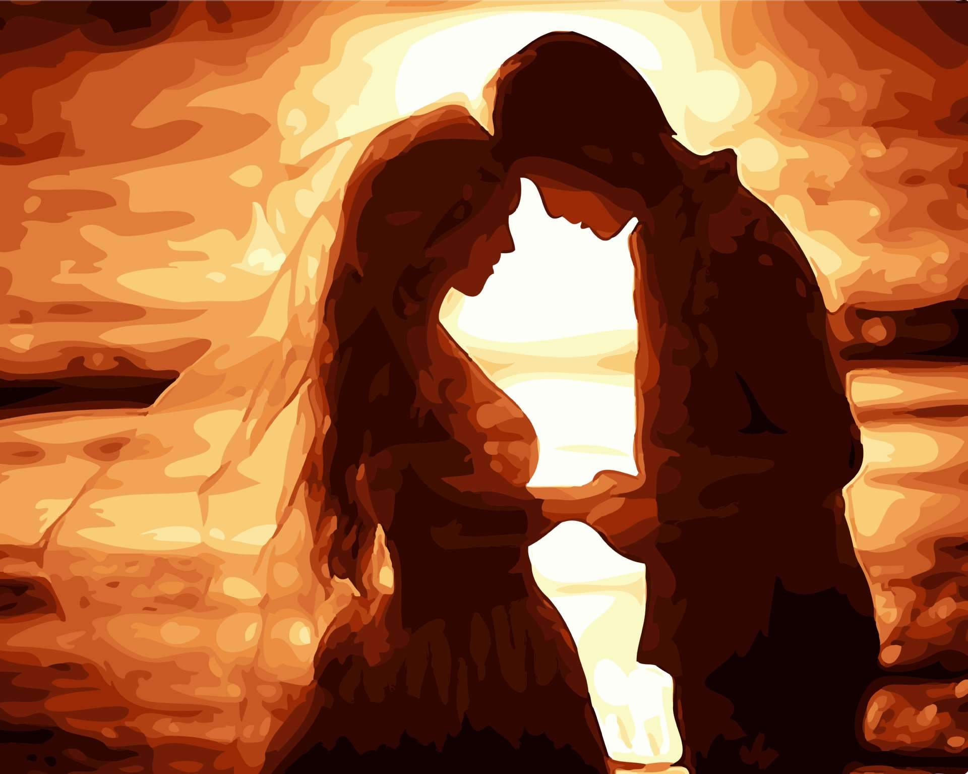 Couple sunset painting kit