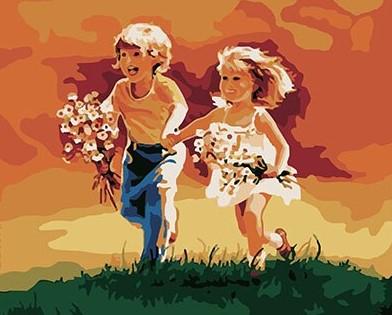 Playing Kids painting