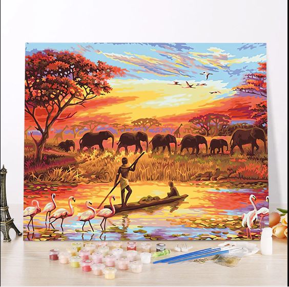 Savanna Forrest Wildlife - Paint by Numbers Kit