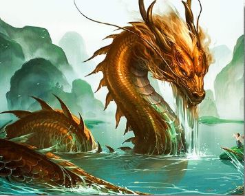 Serious Golden Dragon Painting - Paint by Numbers