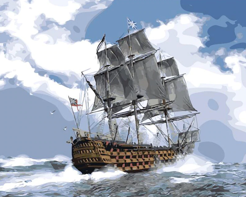 Ship At Sea Painting Kit
