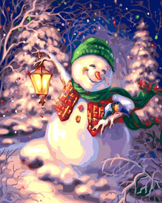 Happy Snowman painting