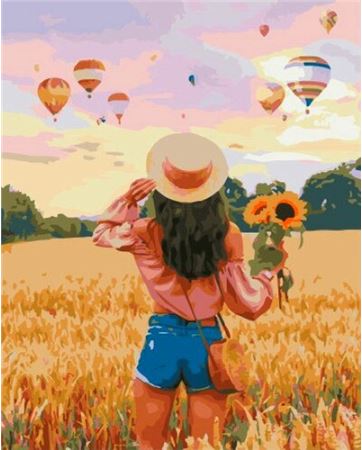 Summer Scene Filed - Paint by Numbers Kit