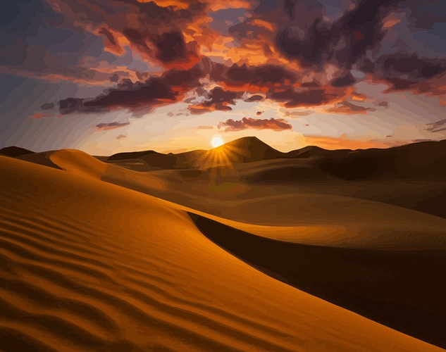 Sunset Desert DIY painting kit