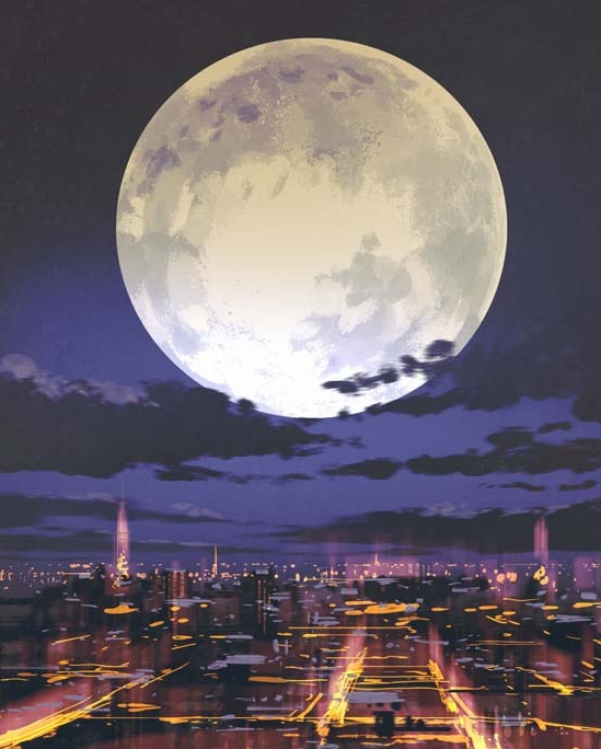 Moon Painting by numbers