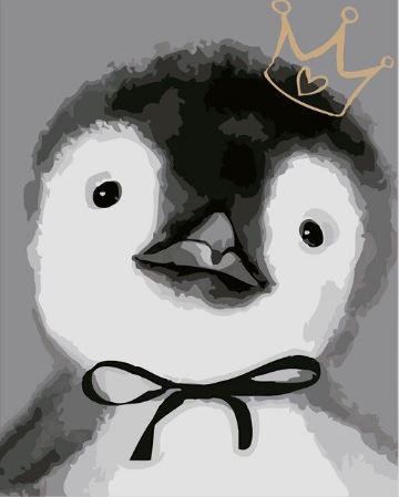 Cute Penguin Painting - Paint by Numbers