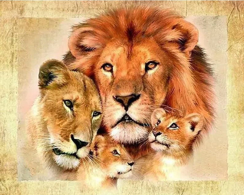 Lion Family Painting