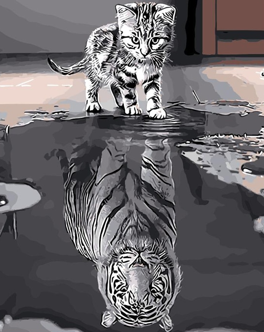 tiger painting by numbers