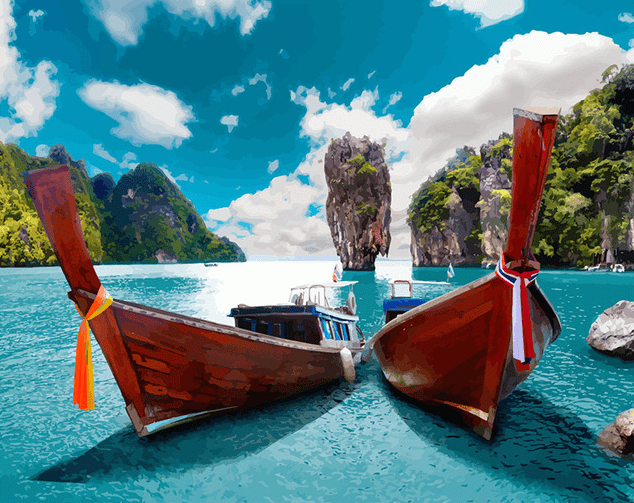Two Boats In Ocean