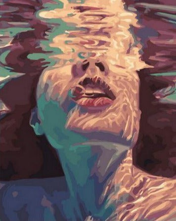 Underwater Girl - Painting by Numbers