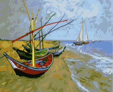 Van Gogh Boat - Paint by Numbers