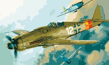 Vintage Fighter Jet - Paint by Numbers