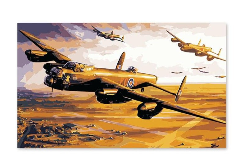 WWII fighter Jet - Paint by Numbers Kit