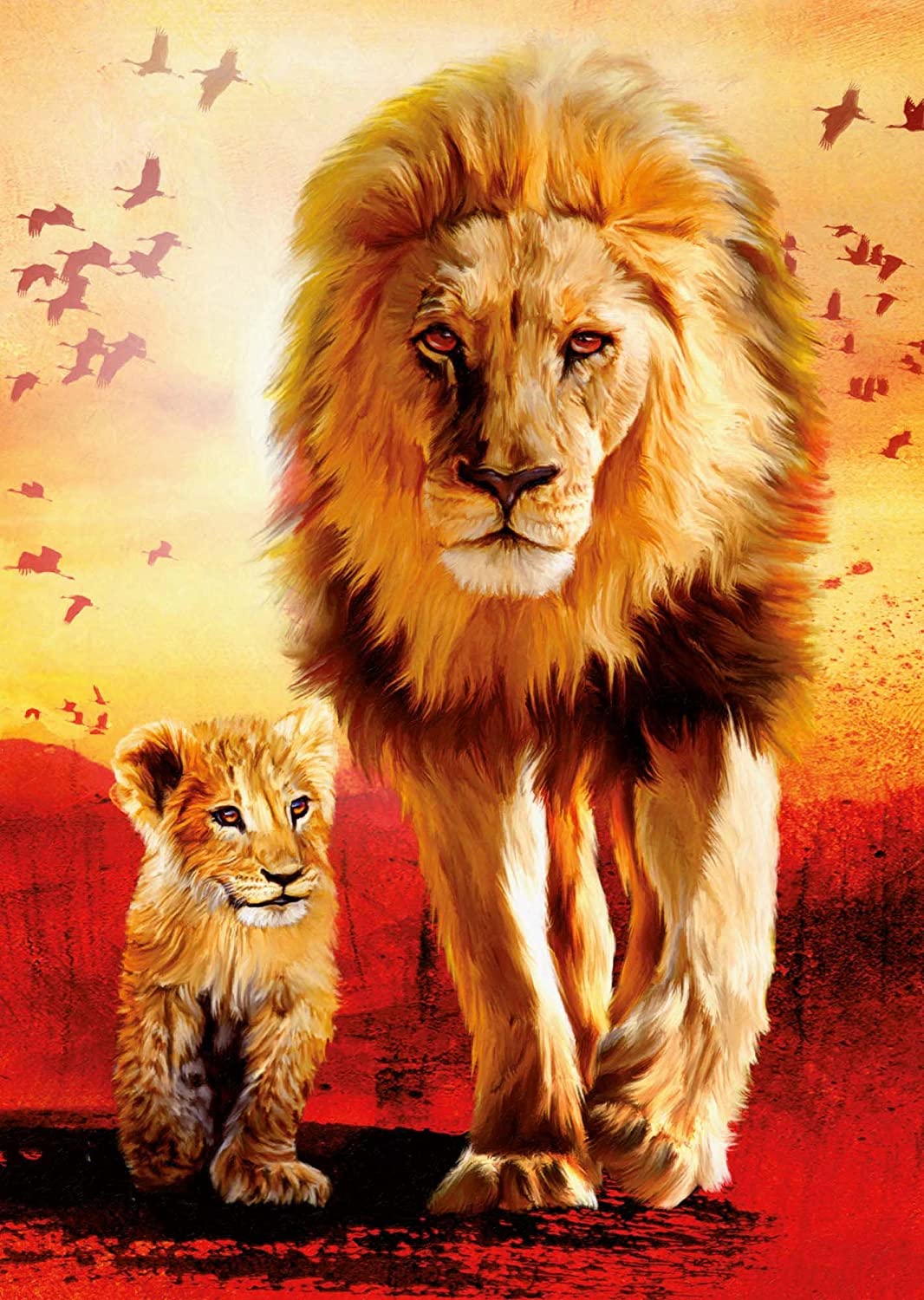 WalkingLionwithcubpainting kit