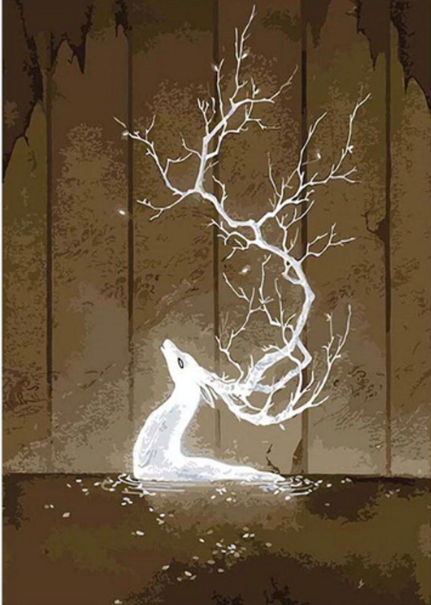 White Deer Paint By Numbers DIY Kit