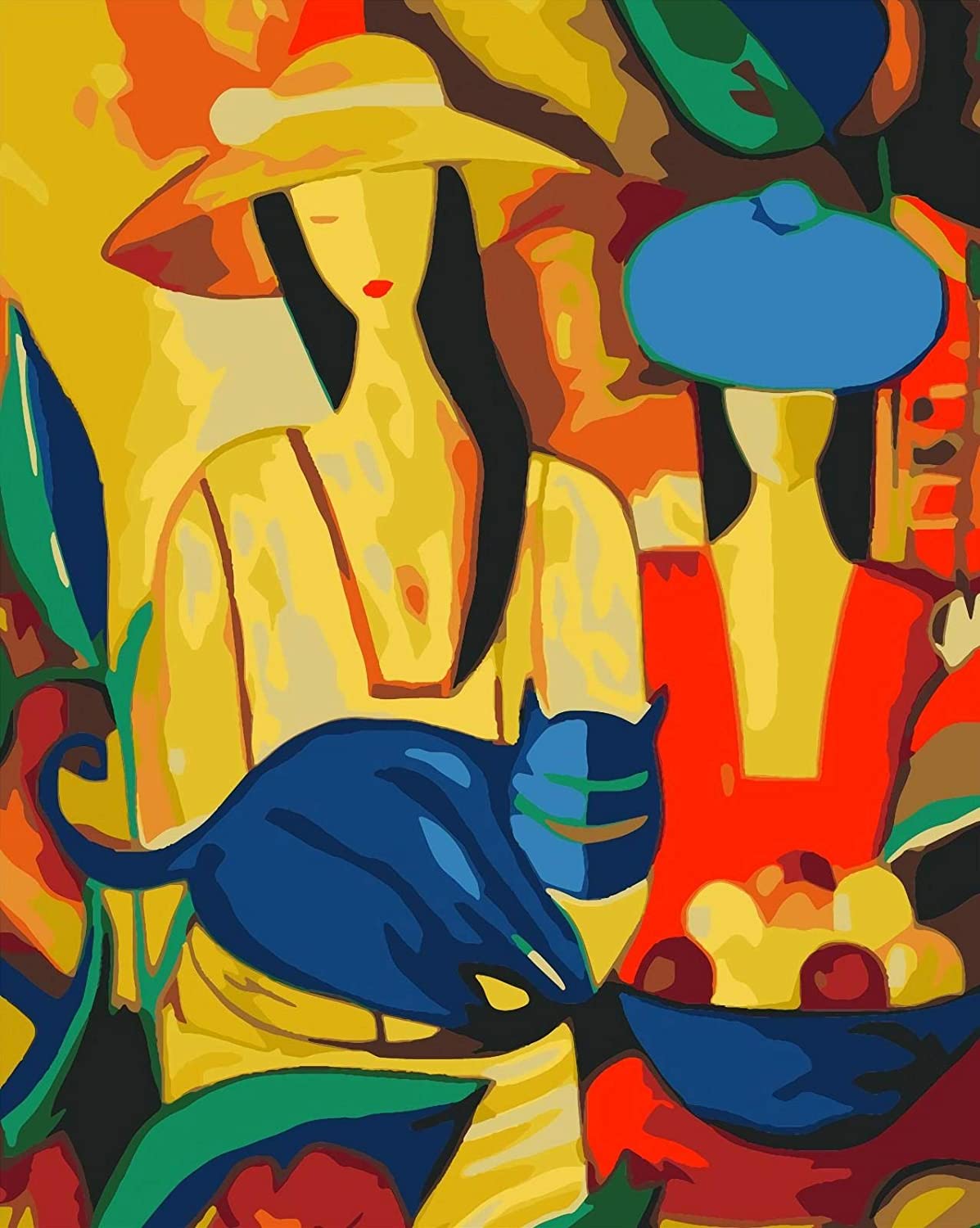 Women And Cat  Painting
