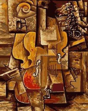 Abstract Picasso Guitar - Paint by Numbers Kit