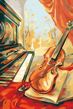Abstract Piano and Violin - Paint by Numbers