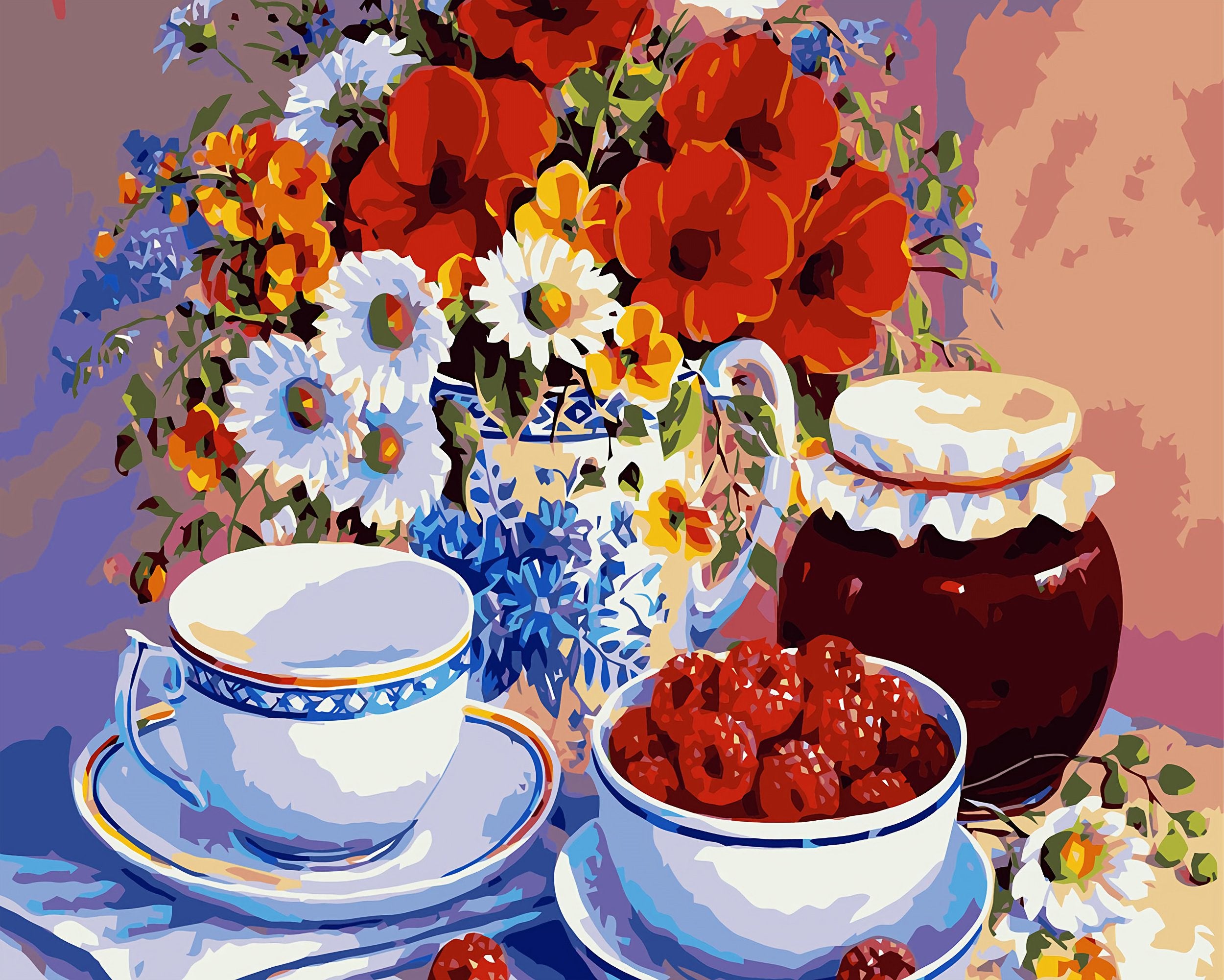 sun flowers and fruit  paintings