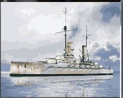 Warship Sea DIY Painting