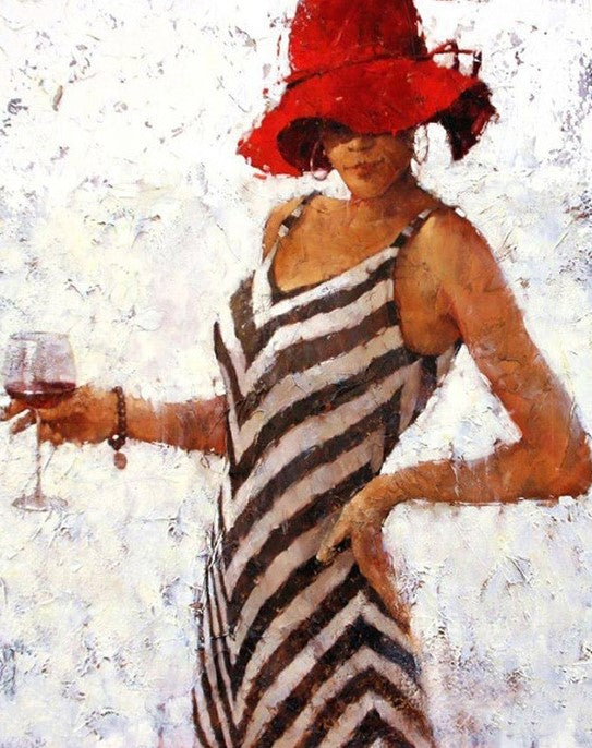 Girl Drinking Wine kit